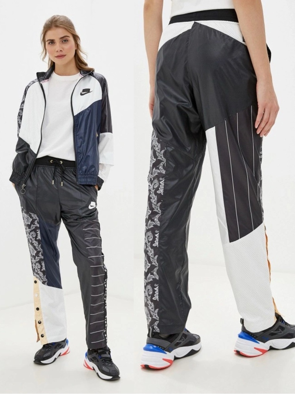 Nike Sportswear Paisley Patchwork Snap Track Pants
